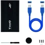 TooQ TQE-2524B Caja Externa para Disco Duro 2.5" USB 3.1 Gen 1, SATA I/II/III, Compatible Hasta 4TB, Plug & Play para Windows/Mac/Linux